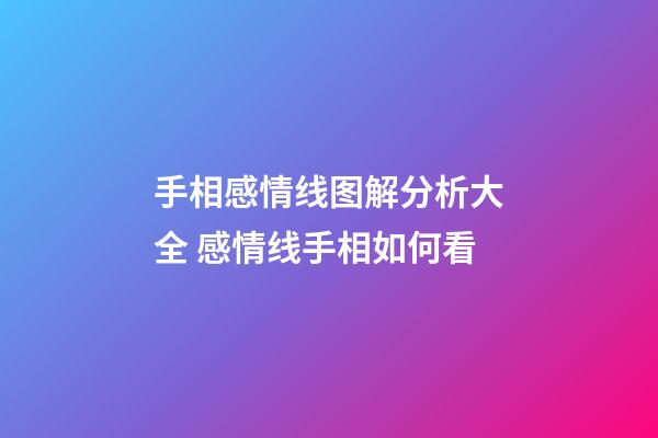 手相感情线图解分析大全 感情线手相如何看